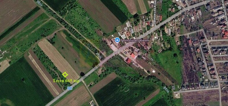 Sabareni, teren intravilan 665 mp, aproape de DJ 602